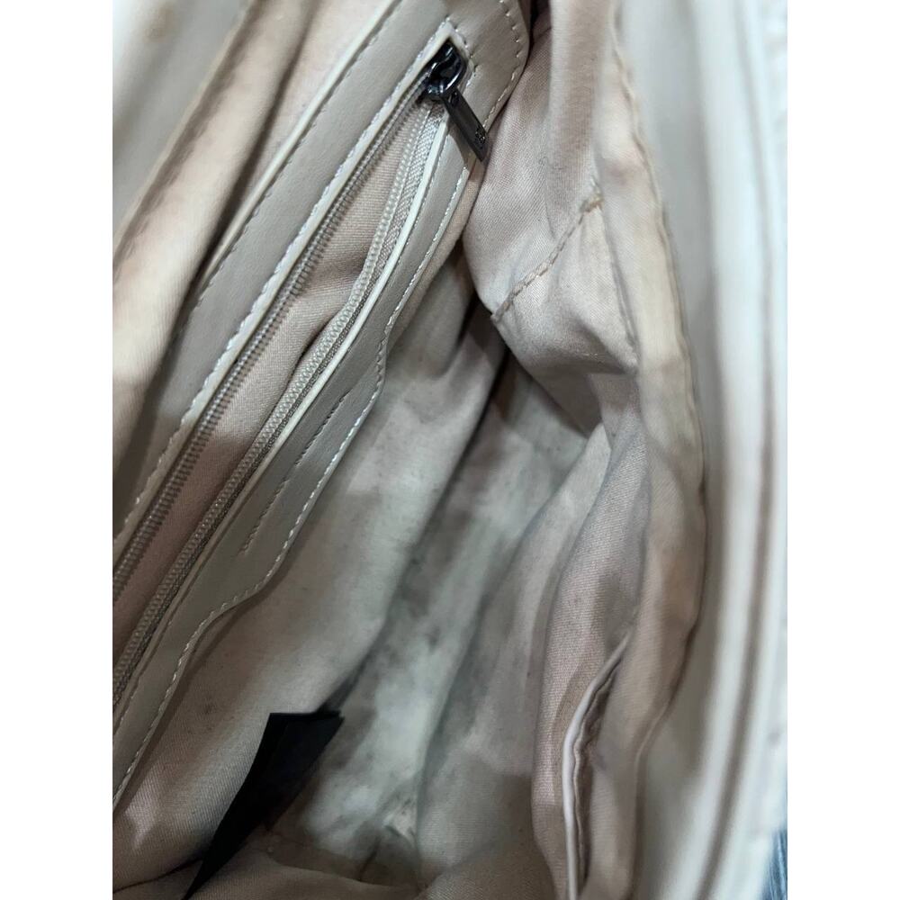 Badgley Mischka Gray Mini chain Quilted beige Crossbody Bag B000669 - Picture 9 of 10
